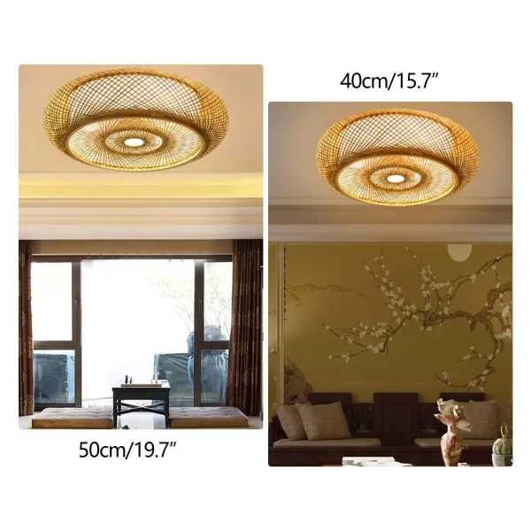 40cm geweven bamboe plafondlamp hanglamp natuurlijke retro lampenkap slaapkamerlamp 3 x E27 voor eetkamerlamp, woonkamerlamp zonder lamp 40cm geweven bamboe plafondlamp hanglamp natuurlijke retro lampenkap slaapkamerlamp 3 x E27 voor eetkamerlamp, woonkamerlamp zonder lamp