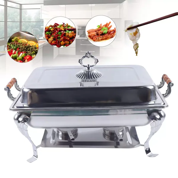 Roestvrijstalen warme opslagcontainer, voedselisolatie, buffet, feest, banket, catering