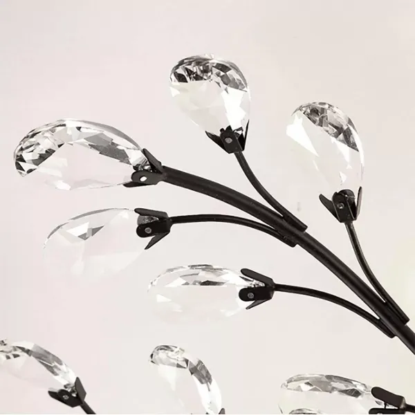 Antieke metalen en kristallen kroonluchter - plafondlamp - klassieke bloemvormverlichting - 5 E14-lampen