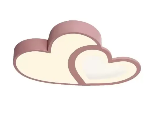 Moderne babyplafondlamp met afstandsbediening dimbaar kinderkamer acryl decoratieve lampenkap slaapkamer roze kroonluchter 55cm (roze)