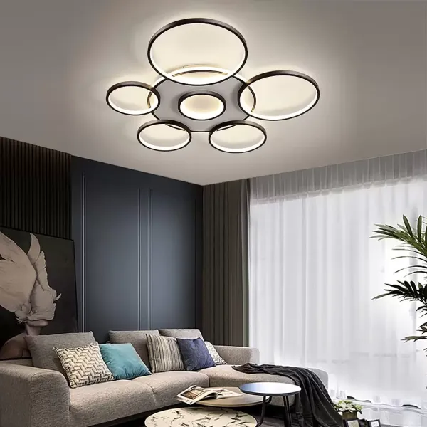 CNCEST Luxe 7-kops dimbare LED-kroonluchter voor woonkamer en slaapkamer