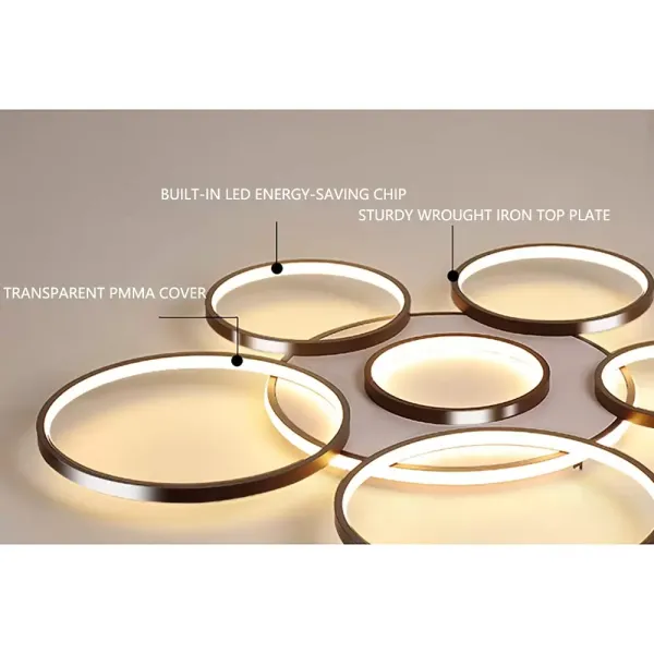 CNCEST Luxe 7-kops dimbare LED-kroonluchter voor woonkamer en slaapkamer CNCEST Luxe 7-kops dimbare LED-kroonluchter voor woonkamer en slaapkamer