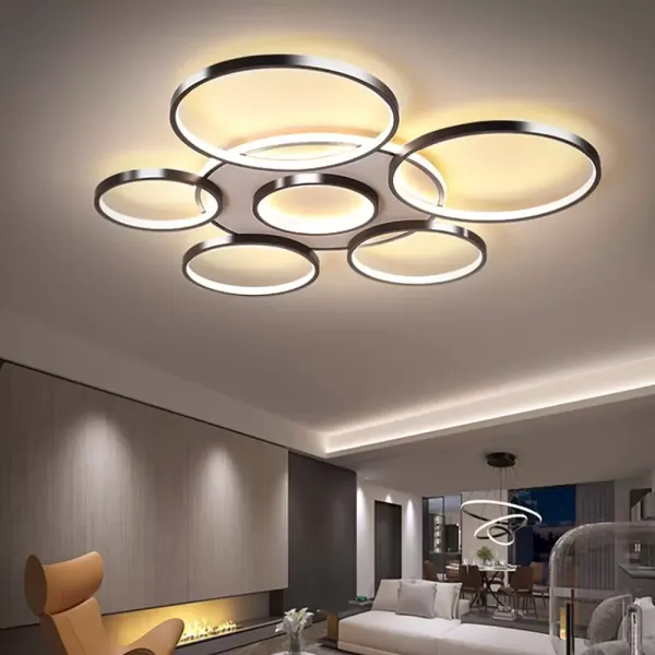 CNCEST Luxe 7-kops dimbare LED-kroonluchter voor woonkamer en slaapkamer