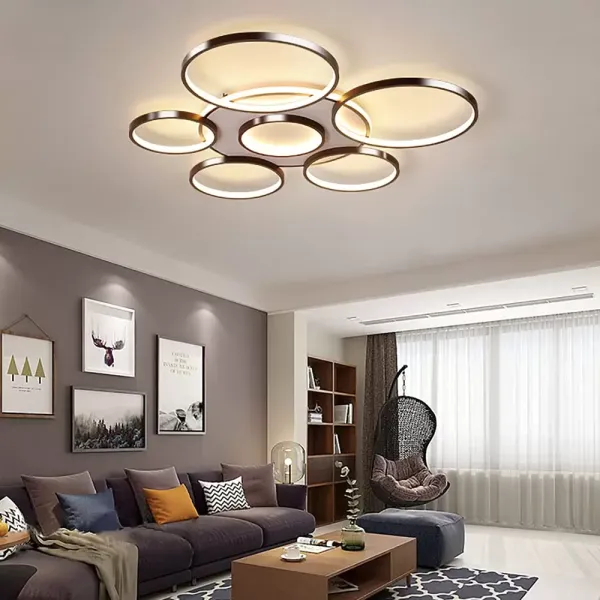 CNCEST Luxe 7-kops dimbare LED-kroonluchter voor woonkamer en slaapkamer CNCEST Luxe 7-kops dimbare LED-kroonluchter voor woonkamer en slaapkamer