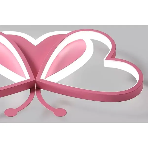 Plafondlampen - 90W Roze Vlinder Design Plafondlamp voor Slaapkamer, Kinderkamer, Restaurant (dimbaar)
