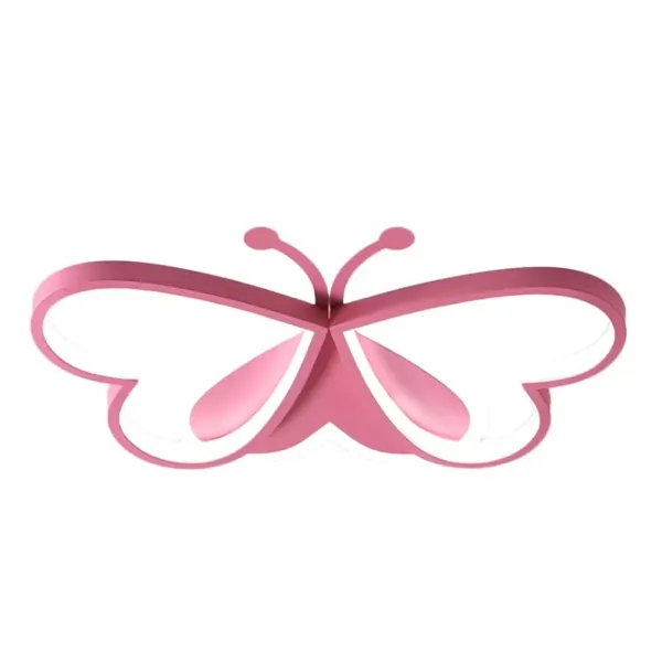 Plafondlampen - 90W Roze Vlinder Design Plafondlamp voor Slaapkamer, Kinderkamer, Restaurant (dimbaar)