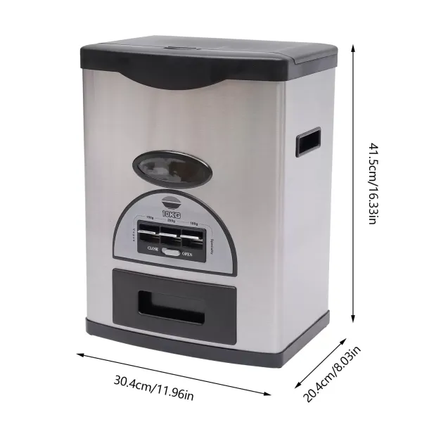 CNCEST-Automatische Rijstdispenser - 10 kg - Voor Granen en Droge Voedingsmiddelen CNCEST-Automatische Rijstdispenser - 10 kg - Voor Granen en Droge Voedingsmiddelen