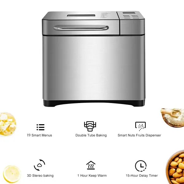 Programmeerbare broodbakmachine Automatische broodbakmachine Digitale fruitdispenser met touchscreen Programmeerbare broodbakmachine Automatische broodbakmachine Digitale fruitdispenser met touchscreen