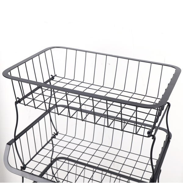 CNCEST 5-laags fruitopbergmand Metalen fruitschaal Afneembare multifunctionele houder Stand Opbergmanden Rollende gereedschapswagen
