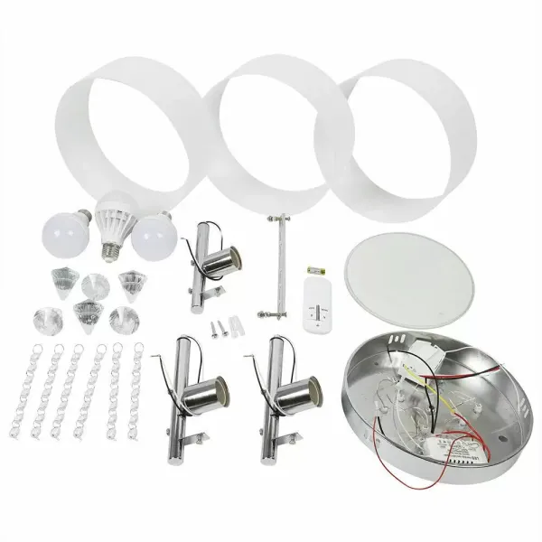 LED-plafondlamp E27 kristal acryl plafondlamp met afstandsbediening voor hal, slaapkamer, keuken, eetkamer, woonkamer LED-plafondlamp E27 kristal acryl plafondlamp met afstandsbediening voor hal, slaapkamer, keuken, eetkamer, woonkamer