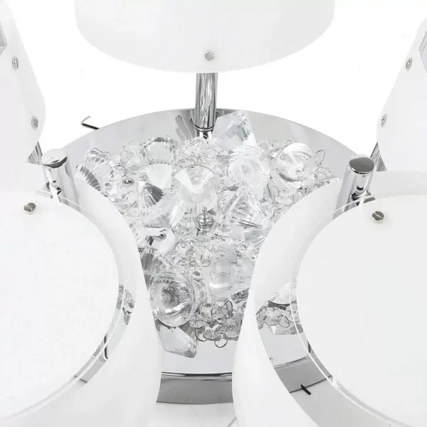 LED-plafondlamp E27 kristal acryl plafondlamp met afstandsbediening voor hal, slaapkamer, keuken, eetkamer, woonkamer