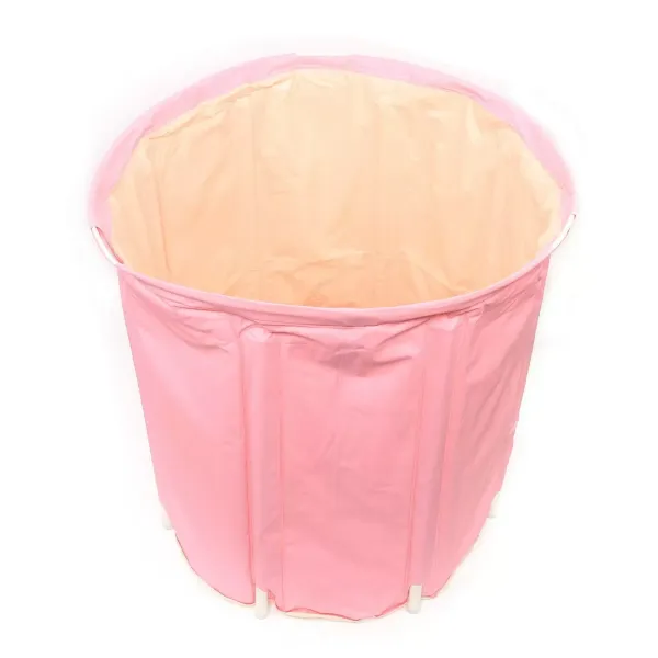 Opvouwbare badton PVC mobiele badkuip voor volwassenen SPA-badkuip Huishoudelijke opvouwbare bademmer Roze 70 x 70 cm