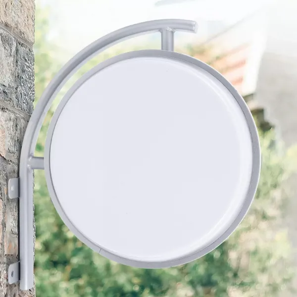 Dubbelzijdige ronde LED-box - Diameter: 40 cm - Met 1,5 m voedingskabel.