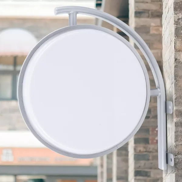 Dubbelzijdige ronde LED-box - Diameter: 40 cm - Met 1,5 m voedingskabel.