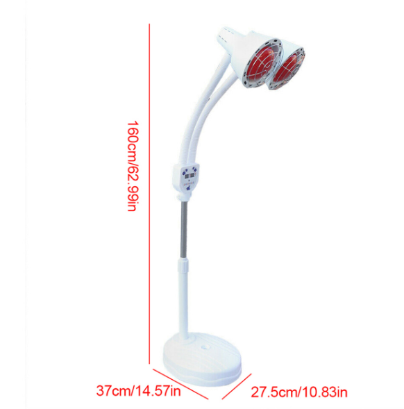 Verwarmingslamp, infraroodlamp, 275 W infrarood, dubbele kop