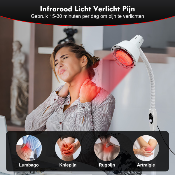 Krachtige infraroodverwarmingslamp om spierpijn of verkoudheid te verlichten 275W 220V Krachtige infraroodverwarmingslamp om spierpijn of verkoudheid te verlichten 275W 220V