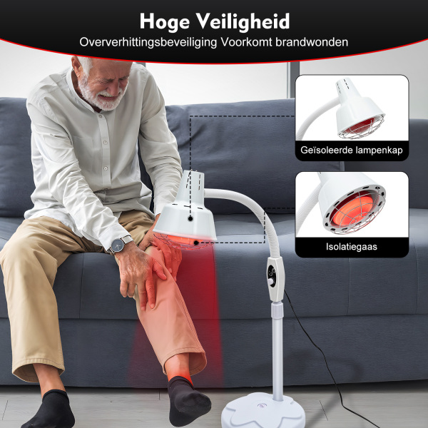 Krachtige infraroodverwarmingslamp om spierpijn of verkoudheid te verlichten 275W 220V Krachtige infraroodverwarmingslamp om spierpijn of verkoudheid te verlichten 275W 220V