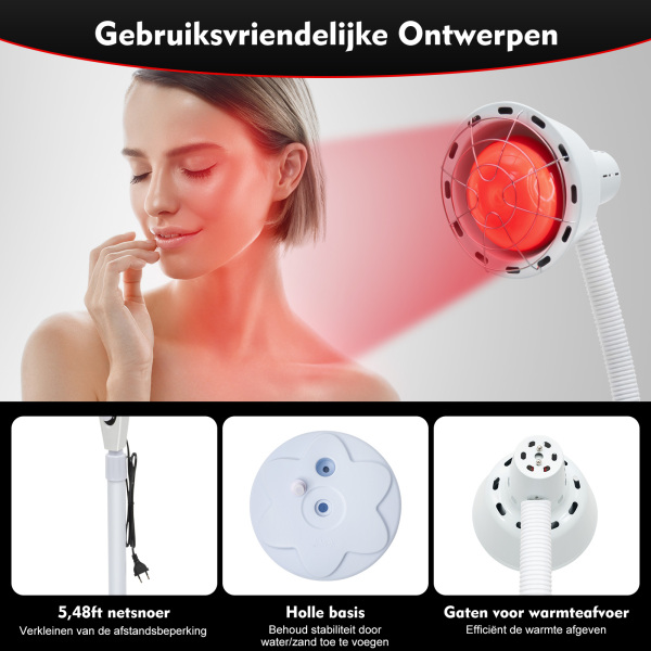 Krachtige infraroodverwarmingslamp om spierpijn of verkoudheid te verlichten 275W 220V
