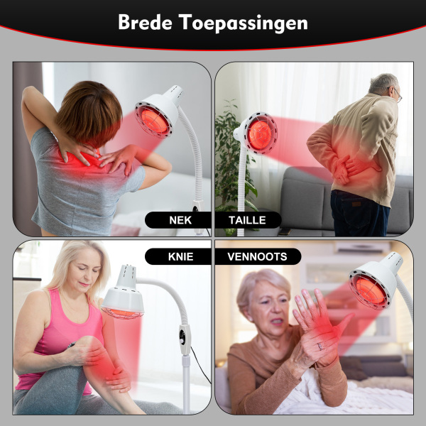 Krachtige infraroodverwarmingslamp om spierpijn of verkoudheid te verlichten 275W 220V