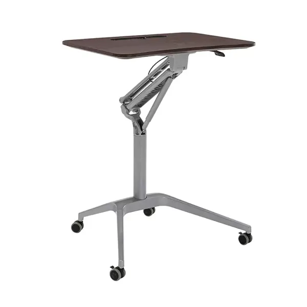 Rollende laptoptafel - Vaste standaard - In hoogte verstelbare hoek - Met zwenkwielen