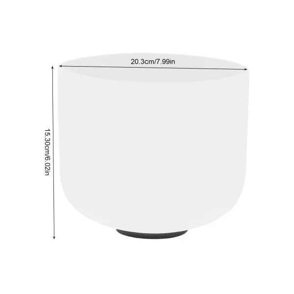 Producten 8 inch witte kwartskristal klankschaal F Note, voor meditatie (wit) Producten 8 inch witte kwartskristal klankschaal F Note, voor meditatie (wit)