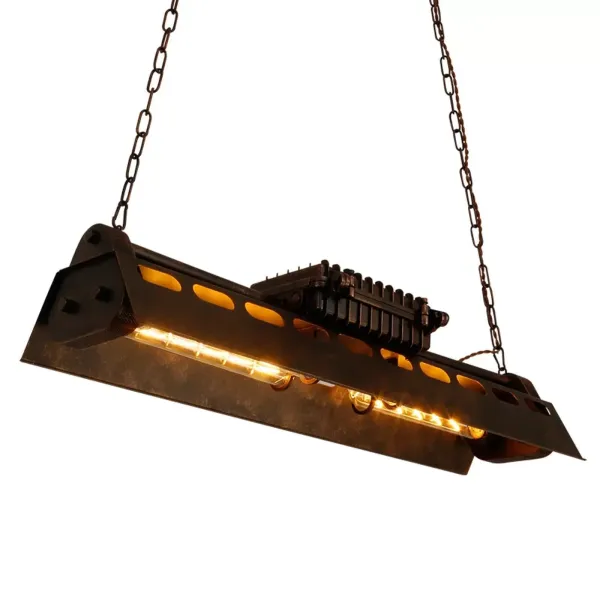 Vintage retro industriële metalen kroonluchter, verstelbare kabel, diameter 78 cm, perfect voor restaurants, bars, cafés