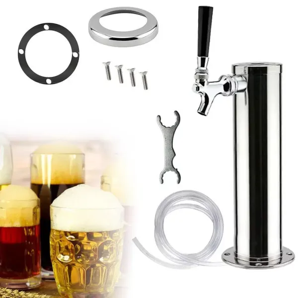 Kaibrite roestvrijstalen biertoren Biertoren met kraan voor thuisbar Gebruik bierpomptap. Kaibrite roestvrijstalen biertoren Biertoren met kraan voor thuisbar Gebruik bierpomptap.