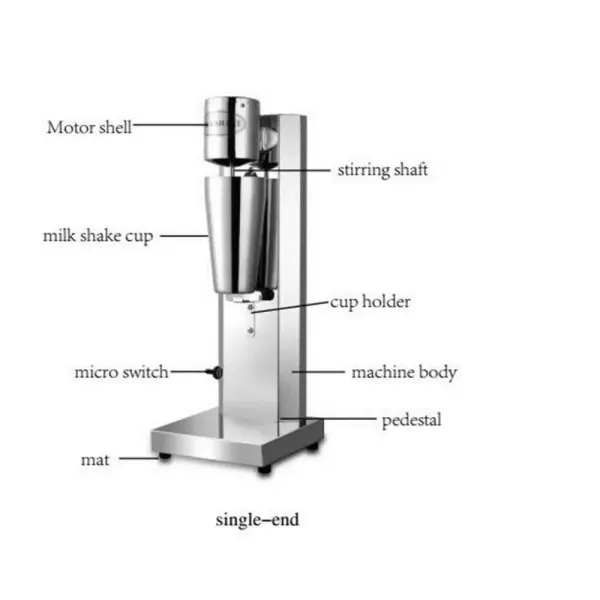 180W commerciële milkshakemachine roestvrij staal met opschuimer smoothiemachine 650m 180W commerciële milkshakemachine roestvrij staal met opschuimer smoothiemachine 650m