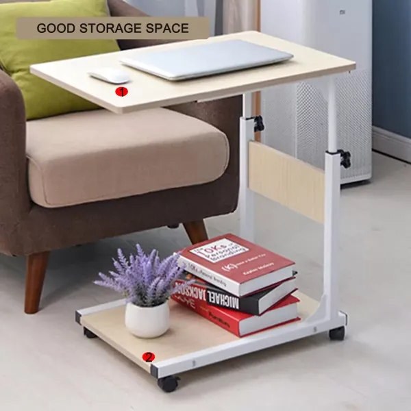 Verstelbaar laptopbureau - Draagbaar bureau - In hoogte verstelbaar nachtkastje Verstelbaar laptopbureau - Draagbaar bureau - In hoogte verstelbaar nachtkastje