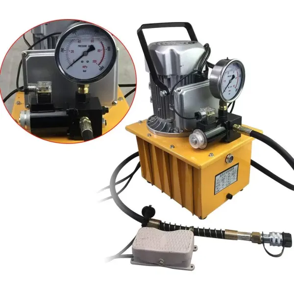 Aangedreven hydraulische pomp 700 bar 7 l met pedaalventiel 750 W Aangedreven hydraulische pomp 700 bar 7 l met pedaalventiel 750 W