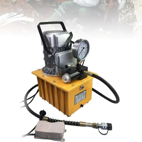 Aangedreven hydraulische pomp 700 bar 7 l met pedaalventiel 750 W