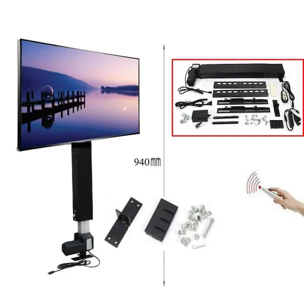 Elektrisch TV-meubel in hoogte verstelbaar 700 mm Afstandsbediening voor 26" tot 57" TV