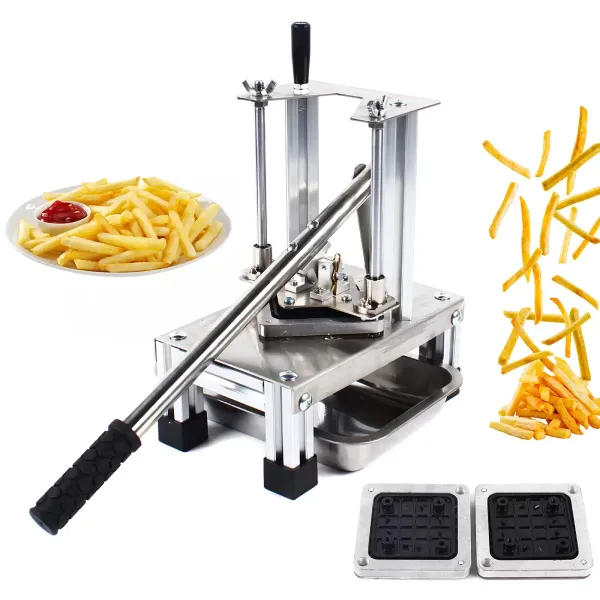Aardappelsnijder, frietsnijder met 3 scherpe roestvrijstalen messen Aardappelsnijder, frietsnijder met 3 scherpe roestvrijstalen messen