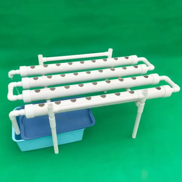 4 buizen 36 slots hydrocultuur kweeksysteem PVC U hydrocultuur kweekset wit.