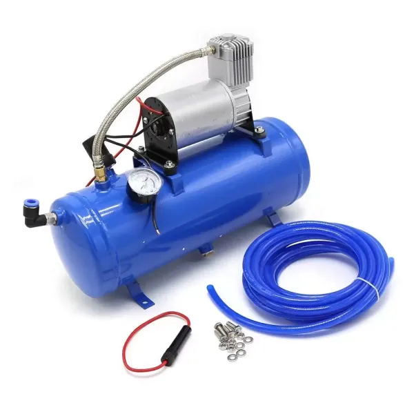 Mobiele compressoren luchthoornset 6L met 100 PSI 12v luchtcompressorhoorn gemodificeerde luchtpomp Mobiele compressoren luchthoornset 6L met 100 PSI 12v luchtcompressorhoorn gemodificeerde luchtpomp