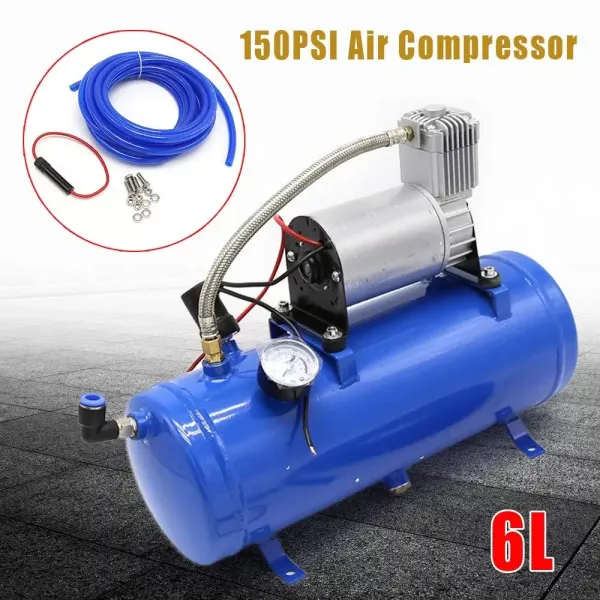Mobiele compressoren luchthoornset 6L met 100 PSI 12v luchtcompressorhoorn gemodificeerde luchtpomp