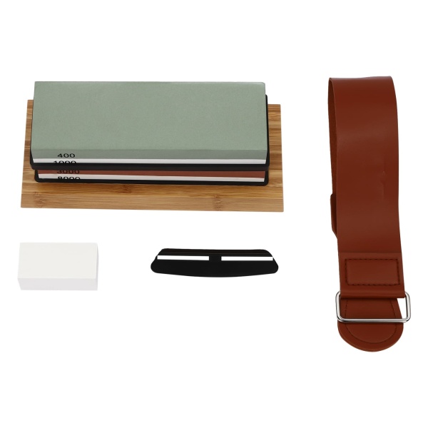 Set messenslijpstenen, 400/1000 Mesh, 3000/8000 Mesh, Dubbelzijdige slijpsteenset voor keukenmessen