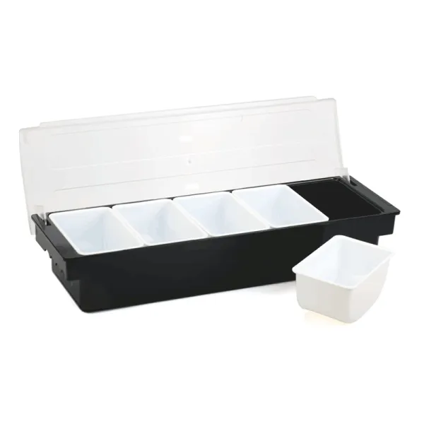 Condiment dispenser met compartimenten, 5 roosters, voor het opbergen en bewaren van fruit, groenten, kruiden, 50*15*10cm