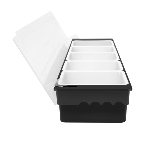 Condiment dispenser met compartimenten, 5 roosters, voor het opbergen en bewaren van fruit, groenten, kruiden, 50*15*10cm Condiment dispenser met compartimenten, 5 roosters, voor het opbergen en bewaren van fruit, groenten, kruiden, 50*15*10cm