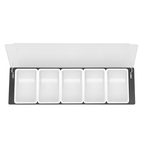Condiment dispenser met compartimenten, 5 roosters, voor het opbergen en bewaren van fruit, groenten, kruiden, 50*15*10cm Condiment dispenser met compartimenten, 5 roosters, voor het opbergen en bewaren van fruit, groenten, kruiden, 50*15*10cm