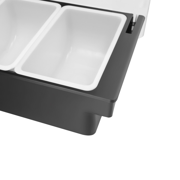 Condiment dispenser met compartimenten, 5 roosters, voor het opbergen en bewaren van fruit, groenten, kruiden, 50*15*10cm