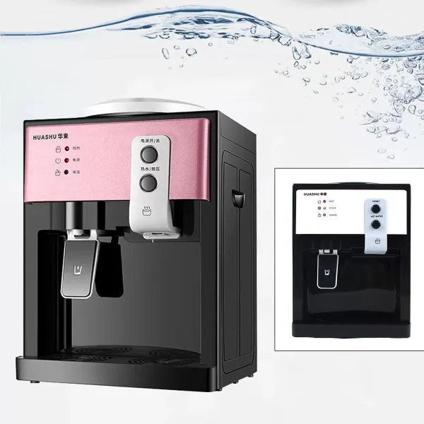 Elektrische warm- en koudwaterkoelerdispenser voor thuiskantoor 220V, snelle koeling (roze)