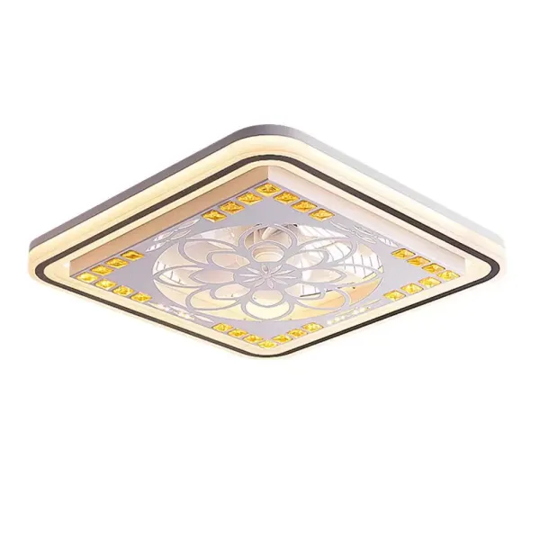 Moderne plafondventilator van acryl met licht - 3 niveaus - LED-ventilatorlamp met afstandsbediening