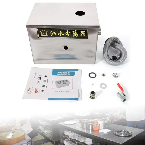 RVS vetdispenser 50 m3/u voor restaurantkeuken afvalwater