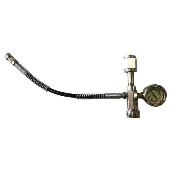 Navulluchtgeweer-tankstation met oplaadadapter met 60 cm microslang