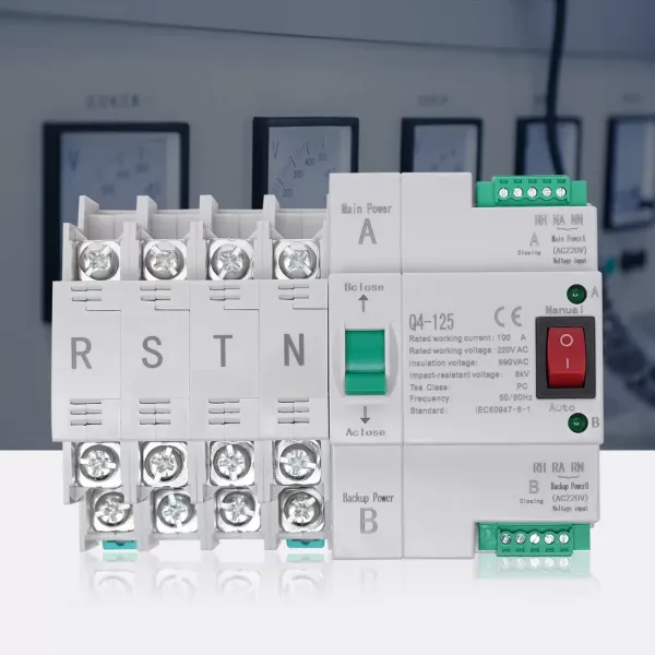 Dual Power Transfer Switch - Automatisch - 100 A 220 V - 4P - Automatische schakeling van hoofd- en hulpvoeding