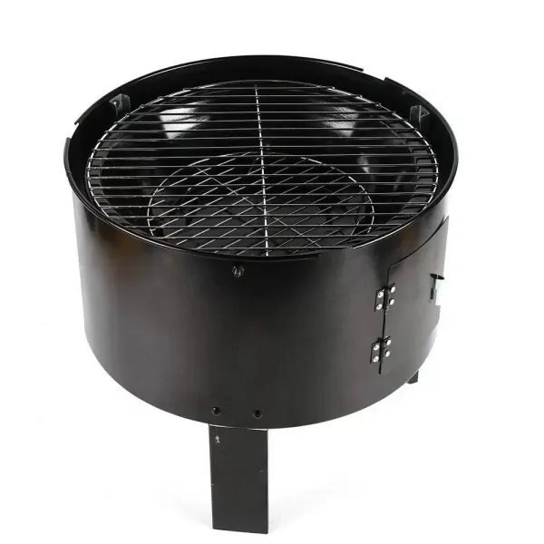3-in-1 multifunctionele rookgrill, dubbellaags, houtskoolgrill met thermometer, buitengrill 3-in-1 multifunctionele rookgrill, dubbellaags, houtskoolgrill met thermometer, buitengrill