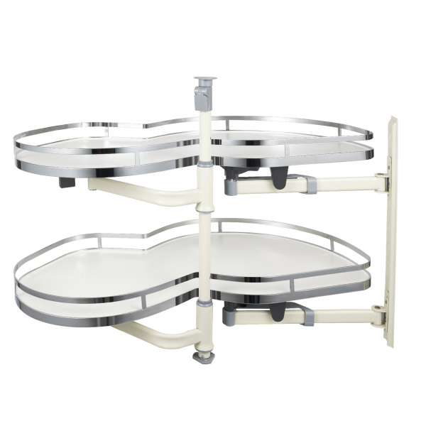 Uittrekbare hoekrekken Rechts uittrekbare plankorganizer De hoogte van de lade kan worden aangepast 2 lagen Draaibare lade met softclose-inrichting