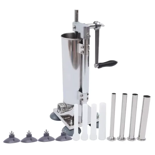 Vulmachine, worstenmachine, 3L, verticaal, voorzien van 4 vulbuizen en 4 zuignappen Vulmachine, worstenmachine, 3L, verticaal, voorzien van 4 vulbuizen en 4 zuignappen