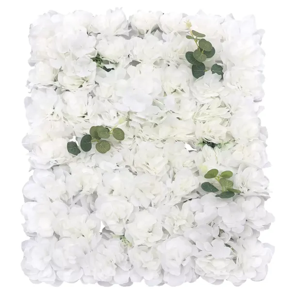 12 stuks witte kunstbloemmuren 60 x 40 cm - kunstbloem wandpaneel - bruiloftswegmuurdecoratie